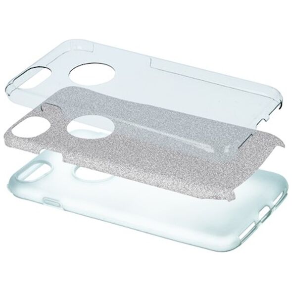 Glitter 3in1 case for Samsung Galaxy A14 4G / A14 5G silver 5900495073587