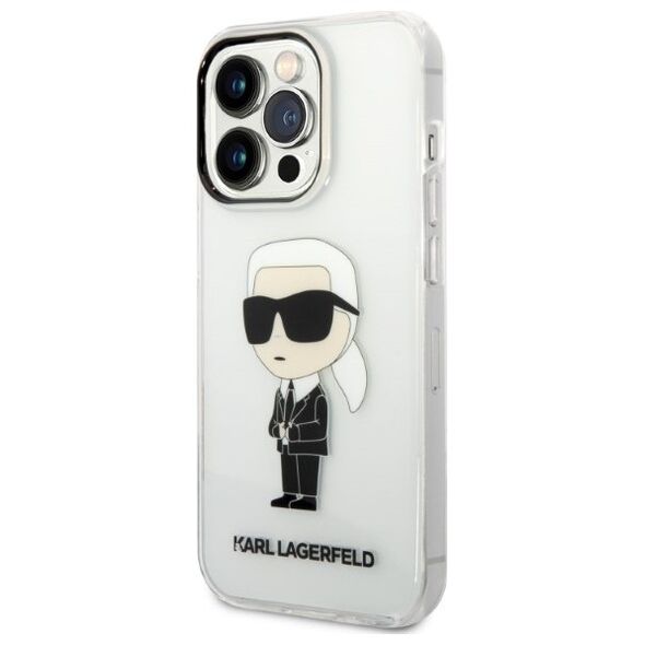 Karl Lagerfeld case for iPhone 14 Pro Max 6,7&quot; KLHCP14XHNIKTCT transparent hardcase Ikonik Karl Lagerfeld 3666339087111