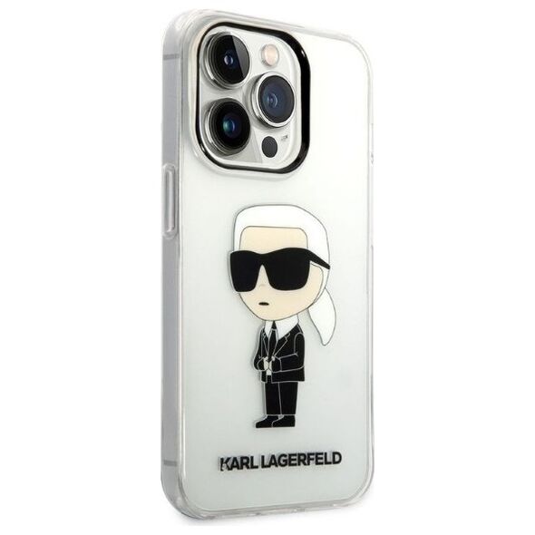 Karl Lagerfeld case for iPhone 14 Pro Max 6,7&quot; KLHCP14XHNIKTCT transparent hardcase Ikonik Karl Lagerfeld 3666339087111
