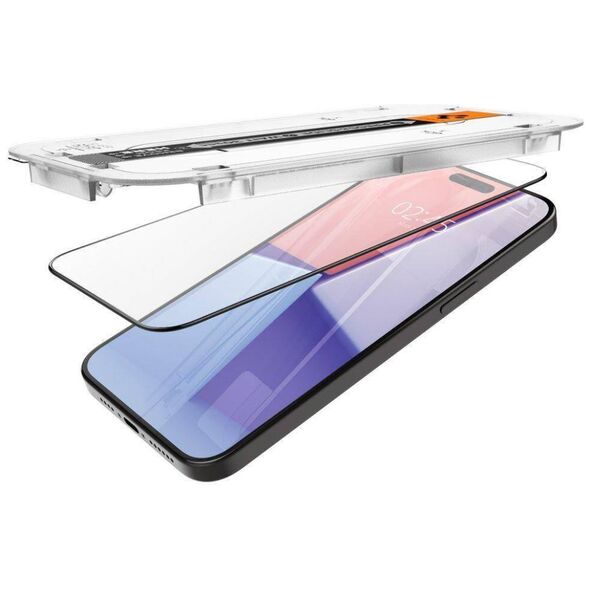 Tempered Glass APPLE IPHONE 15 PRO MAX Spigen Glas.tr "EZ Fit" FC black 8809896752039