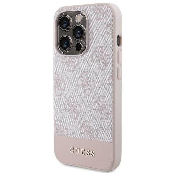 Original Case APPLE IPHONE 15 PRO Guess Hardcase 4G Stripe Collection (GUHCP15LG4GLPI) pink 3666339203429