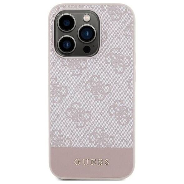 Original Case APPLE IPHONE 15 PRO Guess Hardcase 4G Stripe Collection (GUHCP15LG4GLPI) pink 3666339203429