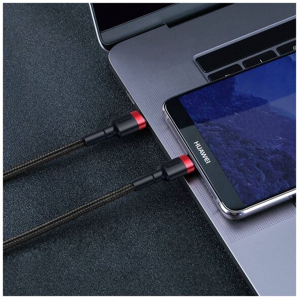 USB-C PD Baseus Cable Cafule PD 2.0 QC 3.0 60W 1m (black and red) 6953156285217