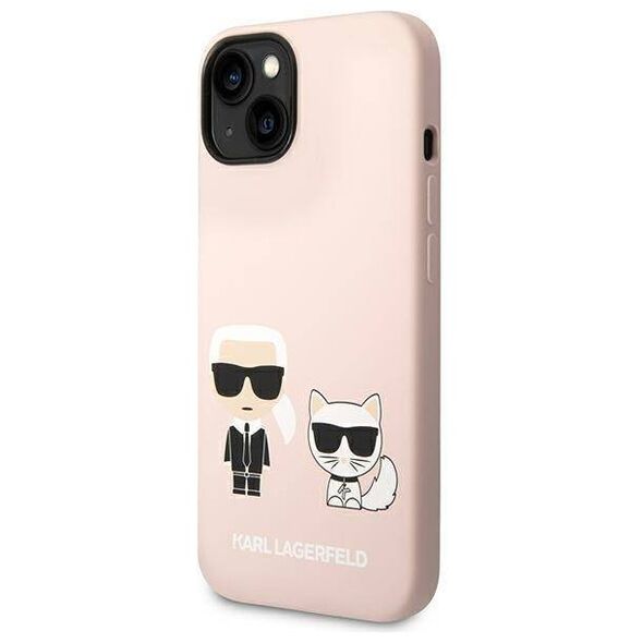 Original Case IPHONE 14 PLUS Karl Lagerfeld Hardcase Silicone Karl & Choupette Magsafe (KLHMP14MSSKCI) pink 3666339078126