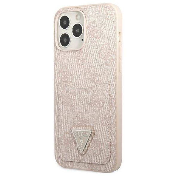 Case IPHONE 13 PRO Guess Hardcase 4G Triangle Logo Cardslot (GUHCP13LP4TPP) pink 3666339047740
