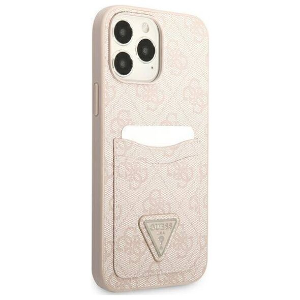 Case IPHONE 13 PRO Guess Hardcase 4G Triangle Logo Cardslot (GUHCP13LP4TPP) pink 3666339047740