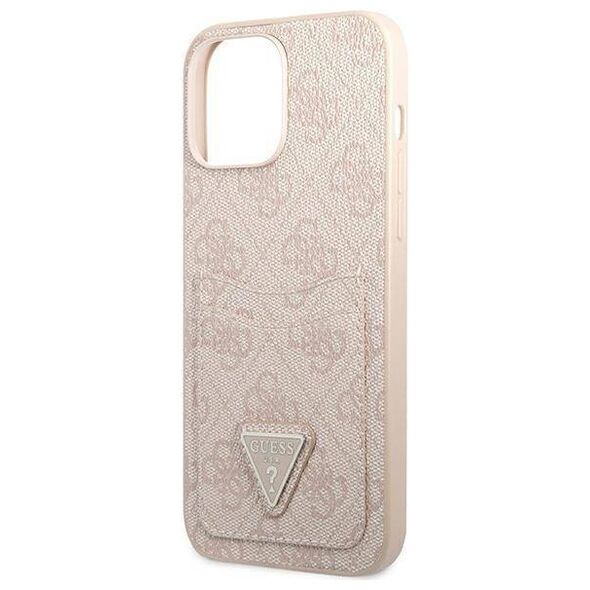 Case IPHONE 13 PRO Guess Hardcase 4G Triangle Logo Cardslot (GUHCP13LP4TPP) pink 3666339047740