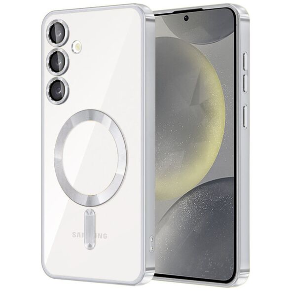Techsuit Husa pentru Samsung Galaxy S24 - Techsuit Luxury Crystal MagSafe - Silver 5949419135123 έως 12 άτοκες Δόσεις