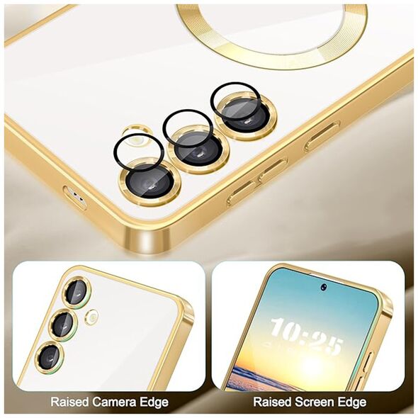 Techsuit Husa pentru Samsung Galaxy S24 - Techsuit Luxury Crystal MagSafe - Silver 5949419135123 έως 12 άτοκες Δόσεις