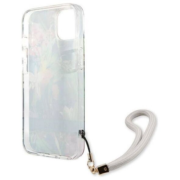 Case IPHONE 13 Guess Hardcase Flower Strap (GUHCP13MHFLSB) blue 3666339040444