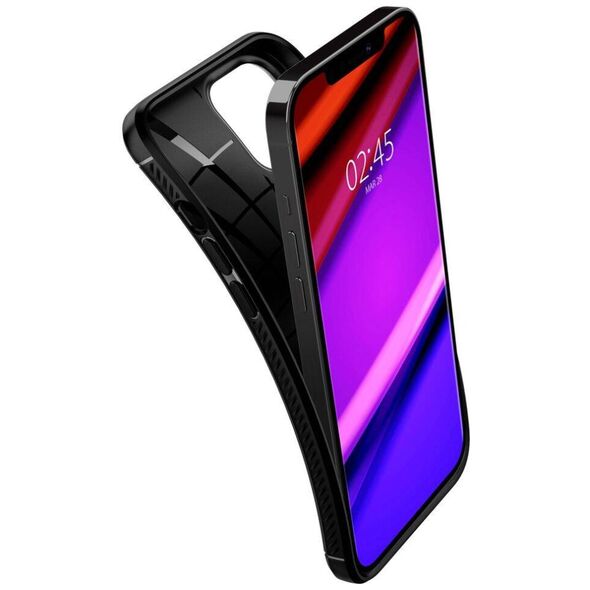 Case IPHONE 12 / 12 PRO Spigen Rugged Armor Matte black 8809710756489