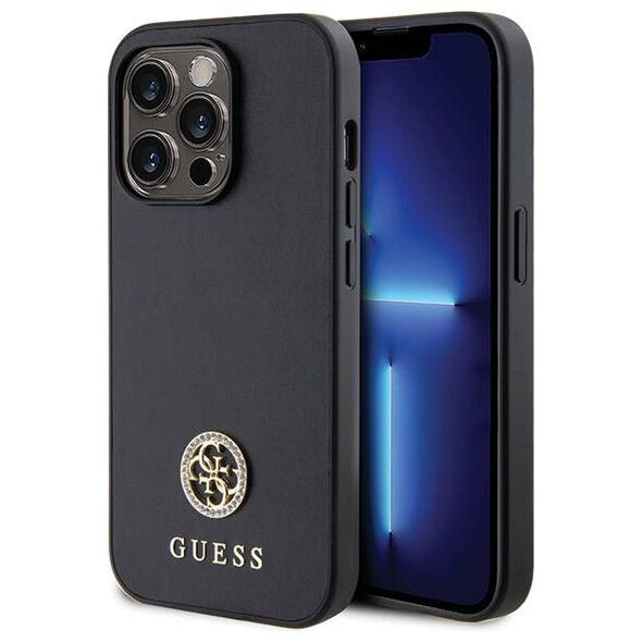 Original Case IPHONE 13 PRO MAX Guess 4G Strass Metal Logo (GUHCP13XPS4DGPK) black 3666339150679