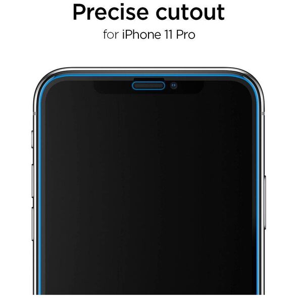 Tempered Glass IPHONE 11 PRO MAX Spigen ALM Glass FC black 8809671018312
