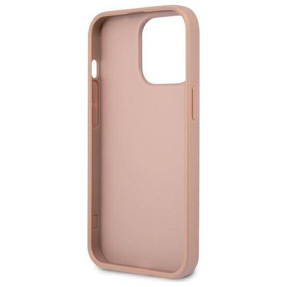 Original Case IPHONE 13 PRO Guess Hardcase Saffianotriangle Logo (GUHCP13LPSATLP) pink 3666339040413