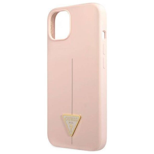 Case IPHONE 13 Guess Hardcase Silicone Triangle (GUHCP13MSLTGP) pink 3666339041007