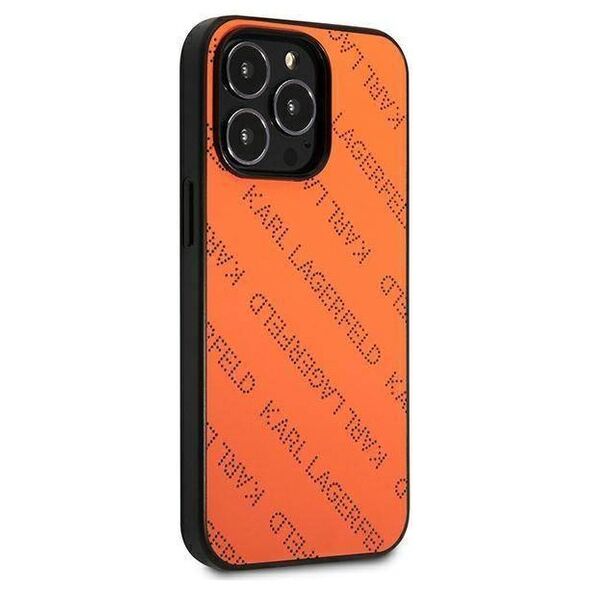 Original Case IPHONE 13 PRO MAX Karl Lagerfeld Hardcase Perforated Allover (KLHCP13XPTLO) orange 3666339049591