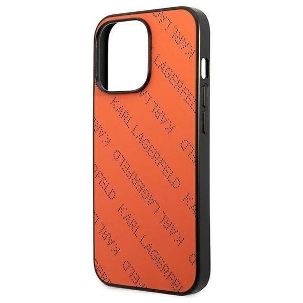 Original Case IPHONE 13 PRO MAX Karl Lagerfeld Hardcase Perforated Allover (KLHCP13XPTLO) orange 3666339049591