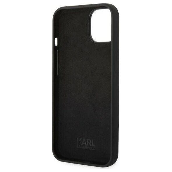 Original Case IPHONE 14 PLUS Karl Lagerfeld Hardcase Silicone RSG (KLHCP14MSRSGRCK) black 3666339085810