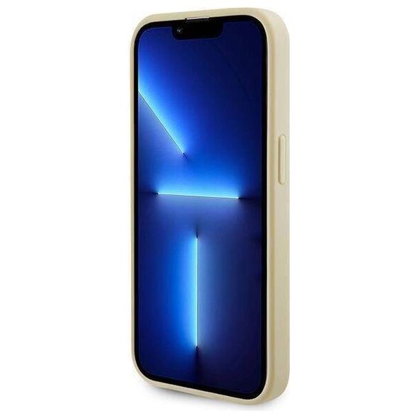 Original Case APPLE IPHONE 15 PRO Guess Hardcase Saffiano MagSafe (GUHMP15LPSAHMCB) gold 3666339156060