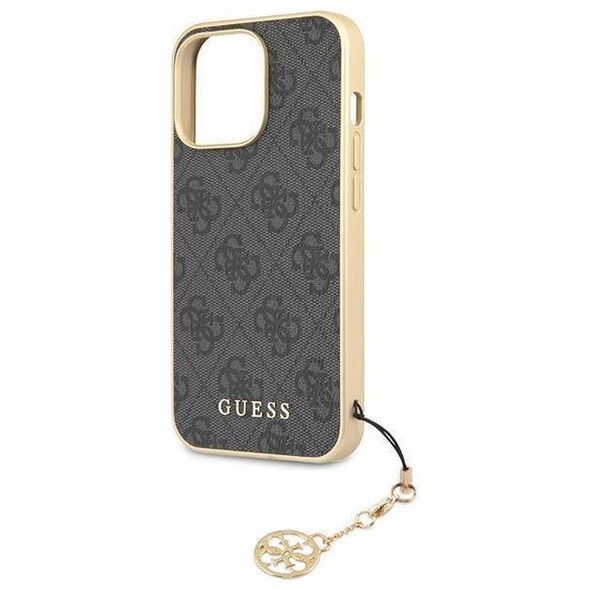 Original Case APPLE IPHONE 15 PRO Guess Hardcase 4G Charms Collection (GUHCP15LGF4GGR) gray 3666339171681
