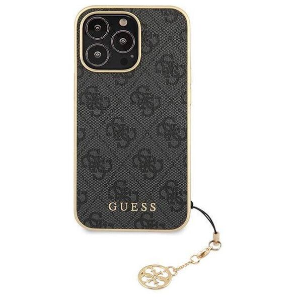 Original Case APPLE IPHONE 15 PRO Guess Hardcase 4G Charms Collection (GUHCP15LGF4GGR) gray 3666339171681