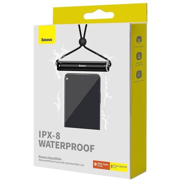 Waterproof phone case Baseus AquaGlide with Cylindrical Slide Lock (black) 6932172646325
