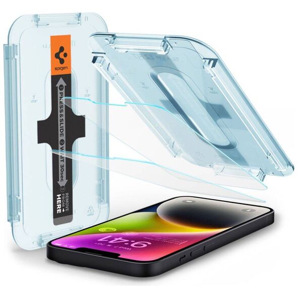 Tempered Glass IPHONE 13 / 13 PRO Spigen Glas.tr "EZ Fit" 2-Pack 8809811851229