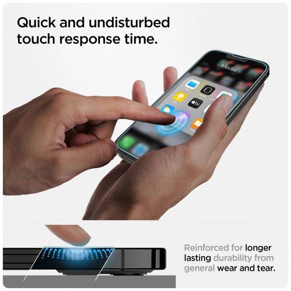 Tempered Glass IPHONE 13 / 13 PRO Spigen Glas.tr "EZ Fit" 2-Pack 8809811851229