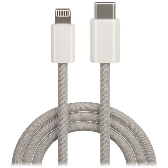 Maxlife MXUC-06 cable USB-C - Lightning 1,0 m 20W grey nylon 5900495054425