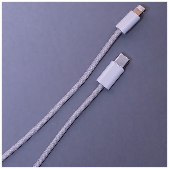 Maxlife MXUC-06 cable USB-C - Lightning 1,0 m 20W grey nylon 5900495054425