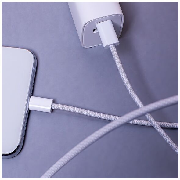 Maxlife MXUC-06 cable USB-C - Lightning 1,0 m 20W grey nylon 5900495054425