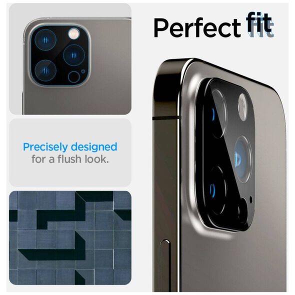 Camera Cover IPHONE 14 PRO / 14 PRO MAX Spigen Optik.TR Camera Protector 2-Pack black 8809811866995