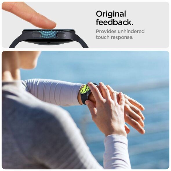 Tempered Glass SAMSUNG GALAXY WATCH 7 (44 MM) Spigen GLAS.TR ”EZ-FIT” 2-PACK Clear 8809971233552