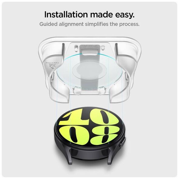 Tempered Glass SAMSUNG GALAXY WATCH 7 (44 MM) Spigen GLAS.TR ”EZ-FIT” 2-PACK Clear 8809971233552