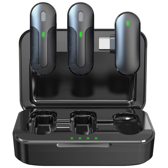 Devia microphone for smartfon Kintone USB-C wireless 2in1 black 6938595387241