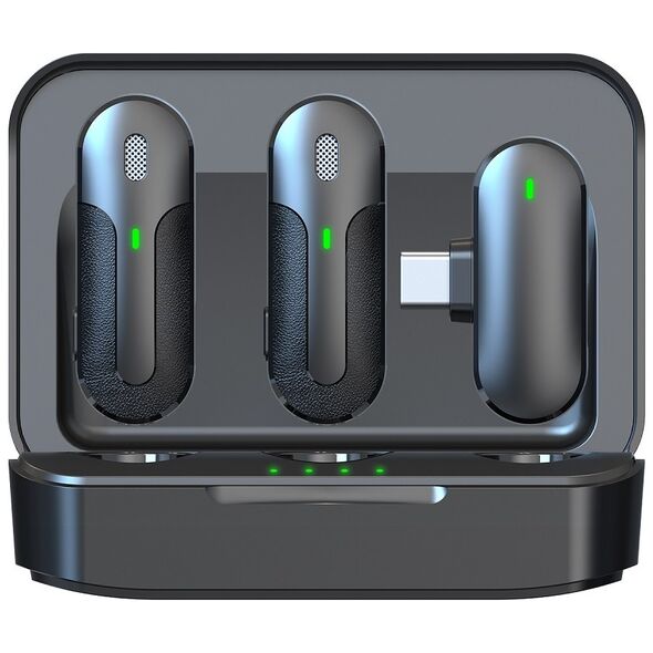 Devia microphone for smartfon Kintone USB-C wireless 2in1 black 6938595387241