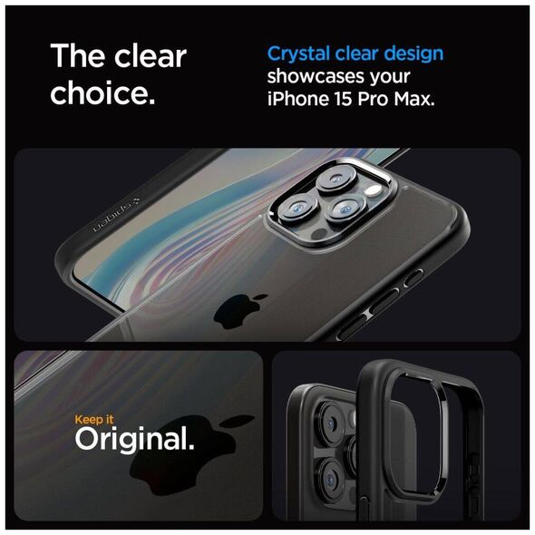 Case APPLE IPHONE 15 PRO MAX Spigen Ultra Hybrid Matte black 8809896749190