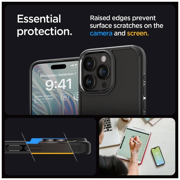 Case APPLE IPHONE 15 PRO MAX Spigen Ultra Hybrid Matte black 8809896749190