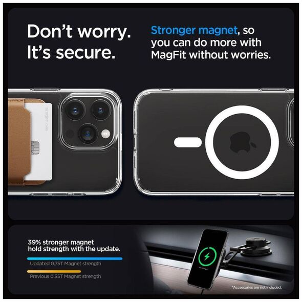 Case APPLE IPHONE 15 PRO MAX Spigen Ultra Hybrid Mag MagSafe White transparent 8809896749251