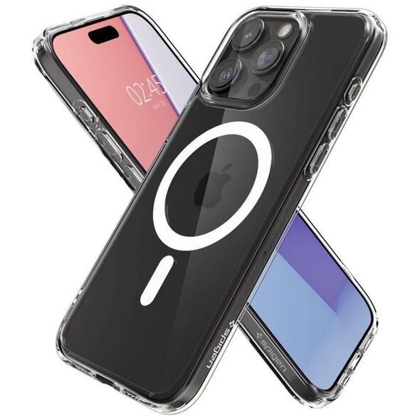 Case APPLE IPHONE 15 PRO MAX Spigen Ultra Hybrid Mag MagSafe White transparent 8809896749251