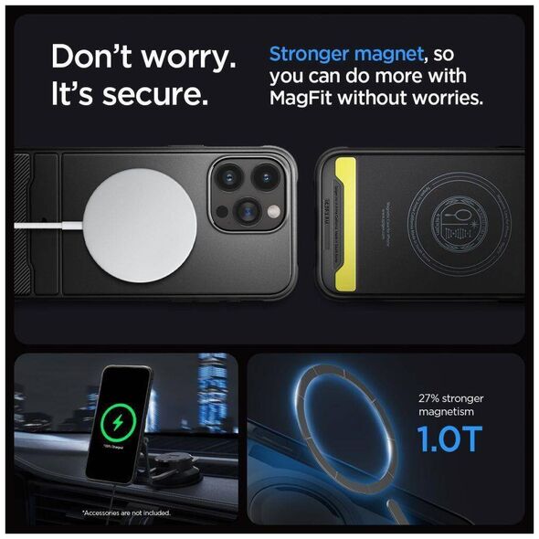 Case APPLE IPHONE 15 PRO MAX Spigen Rugged Armor MagSafe Matte black 8809896749107