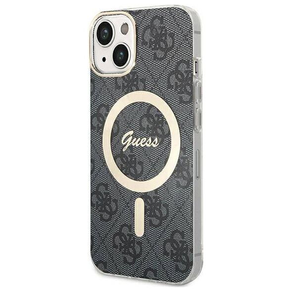 Original Case APPLE IPHONE 15 Guess Hardcase IML 4G MagSafe black 3666339194543