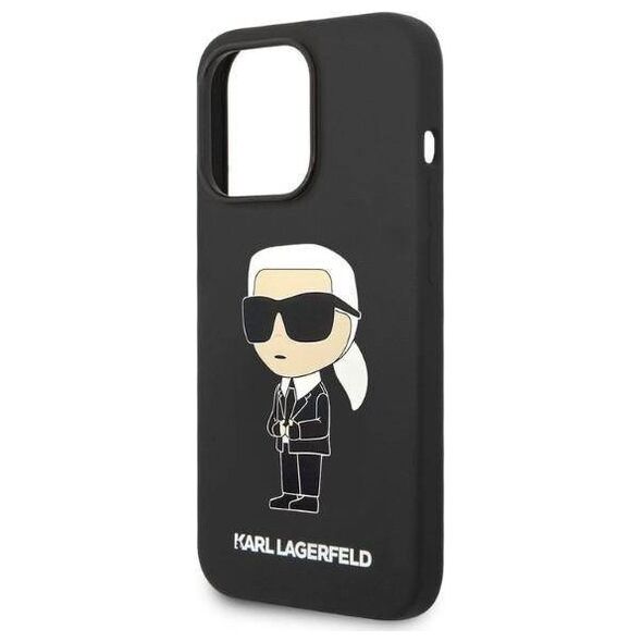 Original Case IPHONE 14 PRO Karl Lagerfeld Hardcase Silicone Ikonik (KLHCP14LSNIKBCK) black 3666339086589