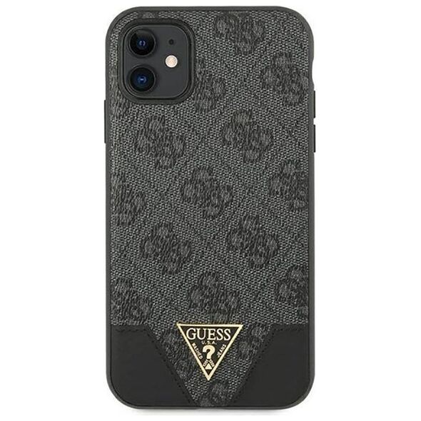 Original Case IPHONE 11 Guess Hardcase 4G Triangle Collection GUHCN61PU4GHBK gray 3666339016272