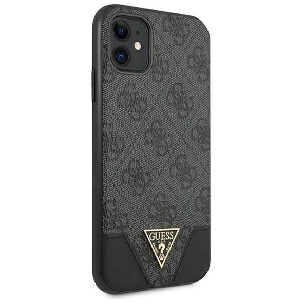 Original Case IPHONE 11 Guess Hardcase 4G Triangle Collection GUHCN61PU4GHBK gray 3666339016272