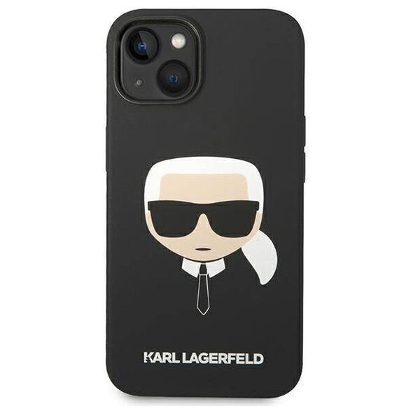 Original Case IPHONE 14 PLUS Karl Lagerfeld Harcase Silicone Karl's Head Magsafe (KLHMP14MSLKHBK) black 3666339078003