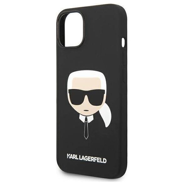 Original Case IPHONE 14 PLUS Karl Lagerfeld Harcase Silicone Karl's Head Magsafe (KLHMP14MSLKHBK) black 3666339078003