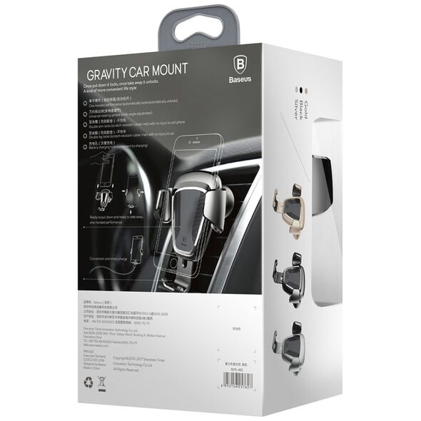 Baseus gravitational grip on the car grid - black 6953156257344