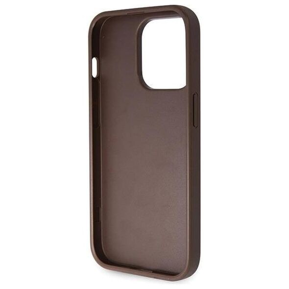 Original Case IPHONE 14 PRO Guess Hardcase Crossbody 4G Metal Logo (GUHCP14LP4TDSCPW) brown 3666339146924