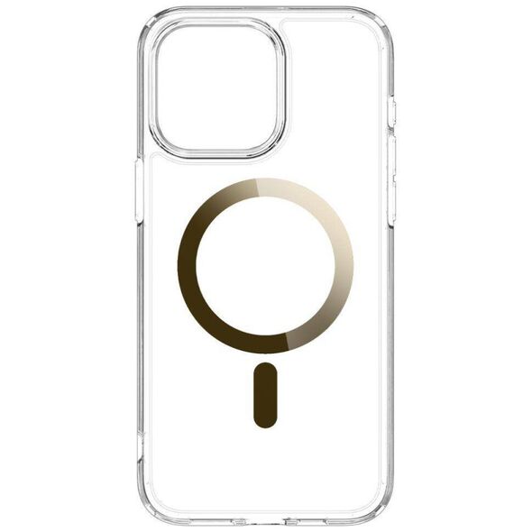 Case APPLE IPHONE 15 PRO MAX Spigen Ultra Hybrid Mag MagSafe Gold transparent 8809896749282